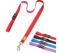 Canny CONNECT Lead - Anti-Pull Dog Lead for Head Collars in anny Collar | Soft PVC Leather Grip | Encourages Calm Walking - 120cm x 25mm, Blue