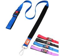 Canny Leash Connect | Heavy Duty Dog Leash | Small, Medium, & Large Dogs | Leash with Handle, Buckle, Padded Grip & Secure Clip | Tie Your Dog Anywhere, Length 4ft, Width 1in, Blue