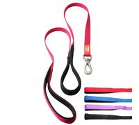 Canny Leash | Heavy Duty Dog Leash | Perfect for Small, Medium, & Large Dogs | Leash with Handle, Padded Grip & Secure Clip | Length 4ft, Width 5/8in, Red