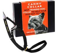 Canny No-Pull Dog Training Headcollar To Stop Pulling On Lead Black Size 1 | Kind, safe, comfortable & gentle, trains your dog to walk on his normal collar & loose lead without harsh correction.