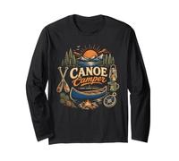 Canoe Camper Mountain Lake Paddling Society Long Sleeve T-Shirt