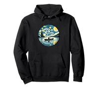 Canoe Canoeing Canoer Outdoors Van Gogh Starry Night Style Pullover Hoodie