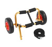 Canoe Carrier Dolly With 10in Solid Tires Adjustable Foldable Aluminum Universal Fit for Kayaking Small Boats
