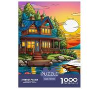 Canoe Lake 1000 Piece Animation Paper Jigsaw Puzzle 100% Recycled Cardboard Beautiful Decoration for Adults And Kids 70x50cm/1000pcs