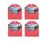 Canoe On Lake Horizontal Full Single-Sided Printing Pearlescent Paper Birthday Halloween Christmas Halloween Birthday Party Holiday Greeting Card