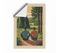 Canoe on Still Water Vintage Unframed Wall Art Print A3 (42×29.7cm), Wall Decor for Living Room, Bedroom, Office & Home, Art Gift