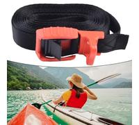 Canoe Tie Down Straps Featuring Quick Release Buckle For Kayak Roof Rack, Polyester Webbing Belt To Prevent Damage, 6 Meter Long Black Strap For Safe Boat Transport And Easy Storage Solution(4.5m)