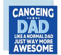 Canoeing Birthday Card for Dad - Awesome Dad Sports - Happy Birthday Card for Men, 145mm Male Greeting Cards