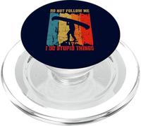 Canoeing Humor Do Not Follow Me Retro Funny Boater Quote PopSockets PopGrip for MagSafe