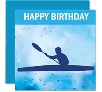 Canoeing Sport Birthday Cards - Boys in Sports - Happy Birthday Card for Boy Son Brother Grandson Nephew Uncle Cousin, 145mm Bday Greeting Cards