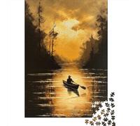 Canoeing Tranquility 1000-Piece Jigsaw Puzzle for Adults, 52x38cm/1000pcs, Quiet Home Activity, Weekend Downtime And Year-Round Leisure