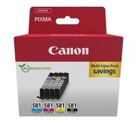 Canon 2103C007 CHROMALIFE 100 CLI 581 Multipack Printer Cartridges Set