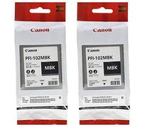 Canon 2X Pfi-102Mbk Pigment Matte Ink Tank For The Imageprograf Ipf500/600/700 Inkjet Printers, 130 Ml.
