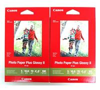 Canon 4x6'' Photo Paper Plus Glossy II 1432C006 (2 Pack, 200 Sheets)