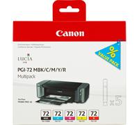 Canon PGI 72 MBK/C/M/Y/R Multipack Ink tank - 5-pack Yellow, cyan, magenta, red, matte black (pigmented)