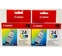 Canon 6882A002 Bci-24C Original Color Cartridge S200/S300/iP1000/iP1500 X 2Pcs