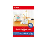 Canon 7"x10" Double-Sided Matte Paper MP-101D (20 Sheets) - Suitable for Personalised Creative Projects, Includes pre-Made Envelope - Compatible with Canon Printers