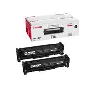 Canon 718 Black Original Toner Cartridge Twin Pack (2662B005AA)