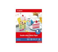 Canon 8.5” x 11” Letter-Size MP-101D Double Sided Matte Photo Paper/50 Sheets - Perfect for Arts and Crafts