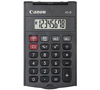 Canon AS-8 Calculator Handheld Battery-power 8 Digit 3 Memory Keys Dark Grey Ref 4598B001AA
