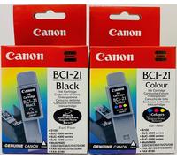 Canon Bci-21bk+Bci-21c Original Cartridge Black+Color Multipass C20/C30/C50