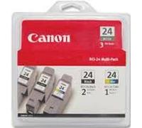 Canon bci-24 Bundle of Twin Black and One Colour Cartridges
