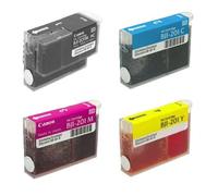 Canon BJC-600 Printer Ink Cartridges (4 Pack) -BJI-201BK Multipack Original