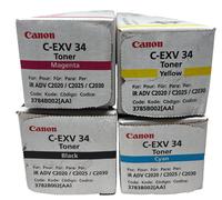CANON C-EXV34 4 Original Toner Black Cyan Magenta Yellow iR C2020/iR C2025 X4