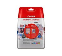 Canon CLI 571 C/M/Y/BK Photo Value Pack Ink tank / paper kit - 4-pack, 50 sheet(s) Black, yellow, cyan, magenta
