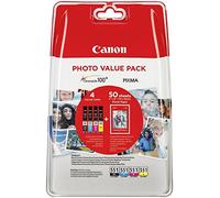 Canon CLI-551 BK/C/M/Y Ink Cartridge + Photo Paper Value Pack