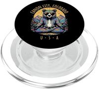 Canon City Colorado Abstract Bear Chill Zen Yoga Design PopSockets PopGrip for MagSafe