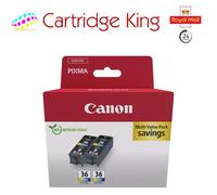 Canon CLI-36 TWIN Pack of 2 cartridges (2x Colour) Genuine (Recycled Cardboard Multipack)