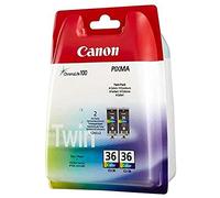 Canon CLI-36 TWIN Pack of 2 cartridges (2x Colour) Genuine (Plastic Pack)