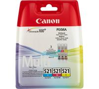 Canon CLI-521 C/M/Y Colour Ink Cartridge Multipack