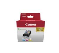 Canon CLI-521 C M Y Pack of 3 cartridges (Cyan Magenta Yellow) Genuine (Recycled Cardboard Multipack)