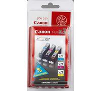 Canon CLI 521 Multipack Ink tank - 3-pack Yellow, cyan, magenta