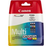 Genuine Canon CLI 526-CMY Ink Cartridge - Cyan Magenta Yellow Inkjet - Multipack