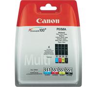 Canon CLI-551 C/M/Y/BK w/sec ink cartridge 4 pc(s) Original Standard Yield Black, Cyan, Magenta, Yellow