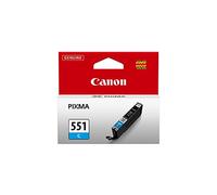 Canon 6509B001 Original Canon 551 Cyan Ink Cartridge - CLI 551C, 7ml