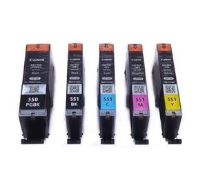 Canon CLI-551 Genuine/Original 5 Ink Cartridges For Canon Pigment Black Setup UK