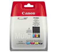 Canon CLI-551 BK/C/M/Y Ink Cartridge + Photo Paper Value Pack