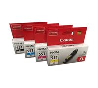 Canon CLI-551XL Black Cyan Magenta Yellow Ink Cartridge Bundle Pack