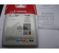 Canon CLI-551Z Multipack CLI-551 C Y M Bk 509B009 Pixma Ip7250 MG-5450 MX-925