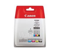Canon CLI-571 Black/Cyan/Magenta & Yellow Ink Multipack PIXMA MG6850 (0386C005)