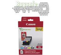 Canon CLI-571XL Inkjet Cartridges + 4x6 Photo Paper Glossy 50 Sheets