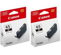 Canon CLI-65 BK - Black - original - ink tank - for PIXMA PRO-200 (Pack of 2)