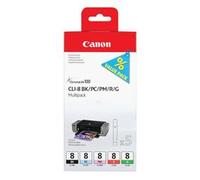 Canon CLI-8 Inkjet Cartridge Black/Photo Cyan/Photo Magenta/Red/Green