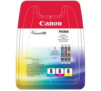 Canon CLI-8 C/M/Y Colour Ink Cartridge Multipack