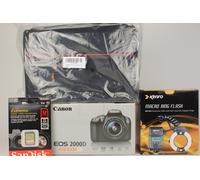 Canon EOS 2000D BK 18-55 IS II EU26 SLR Camera Kit 24.1 MP CMOS 6000 x 4000 pixels Black