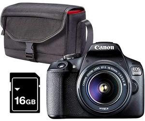 Canon Eos 2000d Kit Cámara Réflex 24,1mp Wifi Nfc + Objetivo Ef-s18-55mm + Bolsa + Sd 16gb